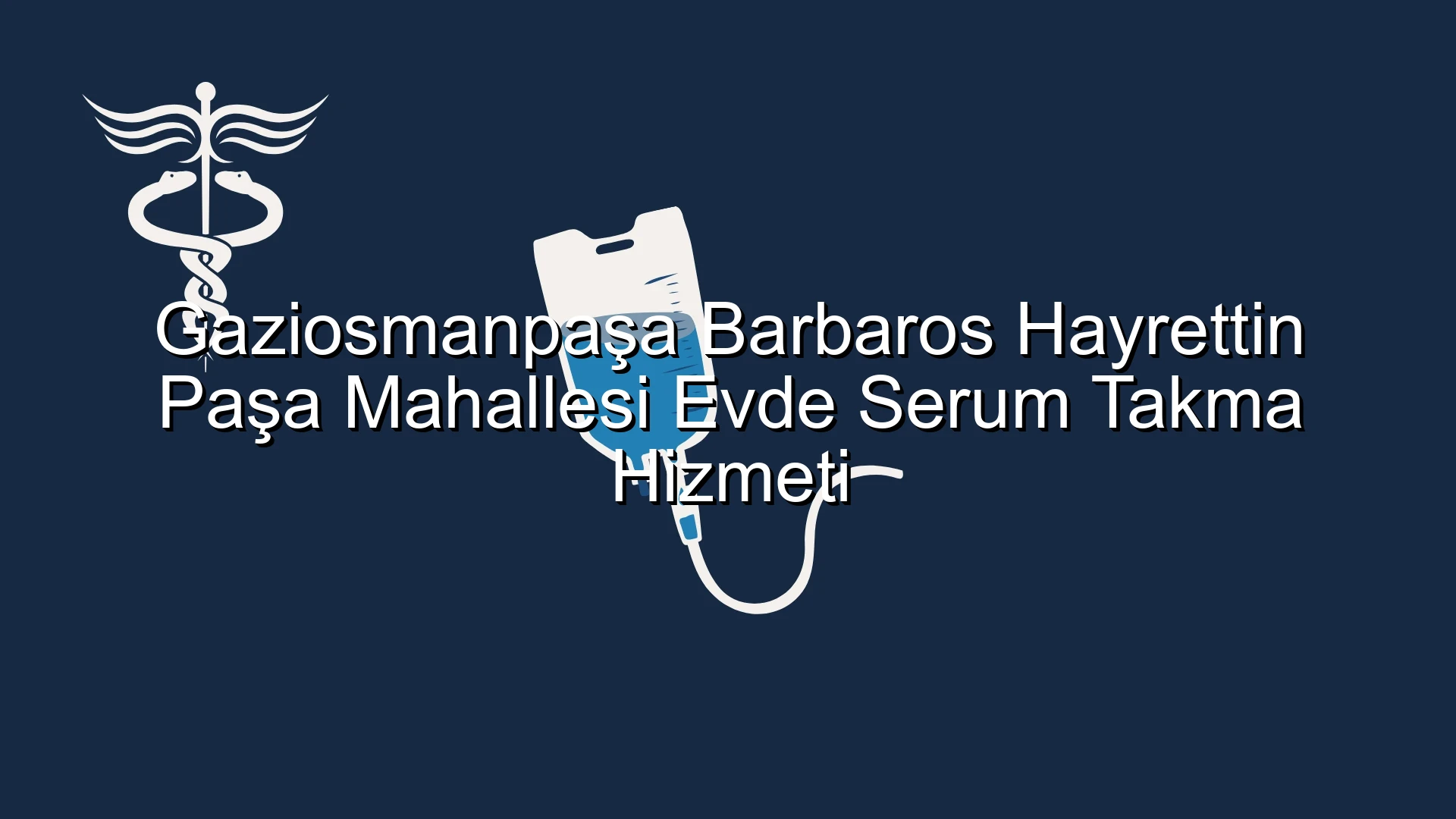 Gaziosmanpaşa Barbaros Hayrettin Paşa Mahallesi Evde Serum Takma Hizmeti